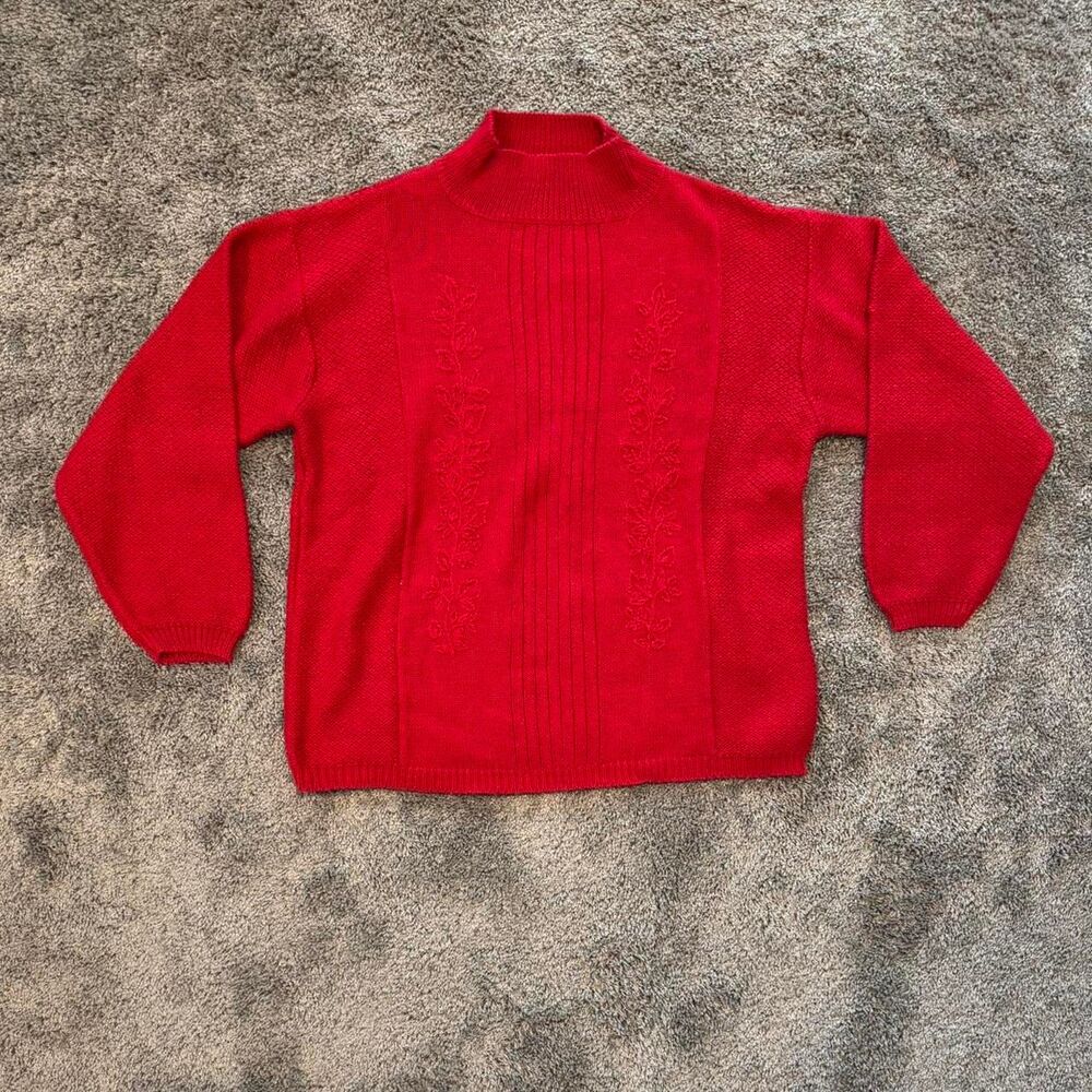 Vintage Honors sweater in a Vibrant Red